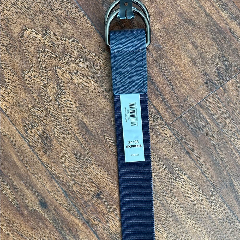 Express Men's Navy Belt - Picture 5 of 6